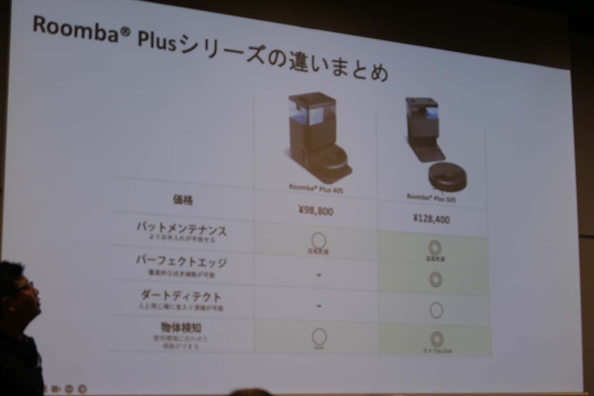 Roomba Plus 405と505の違い