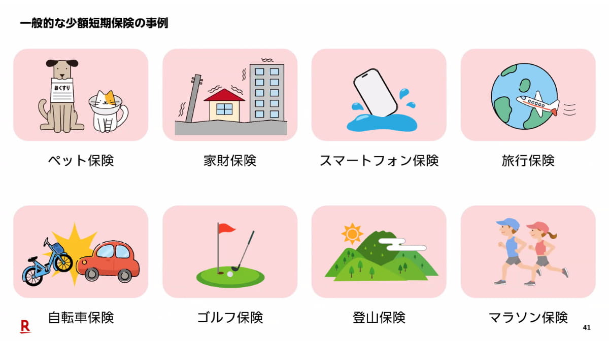 一般的な少額短期保険の例