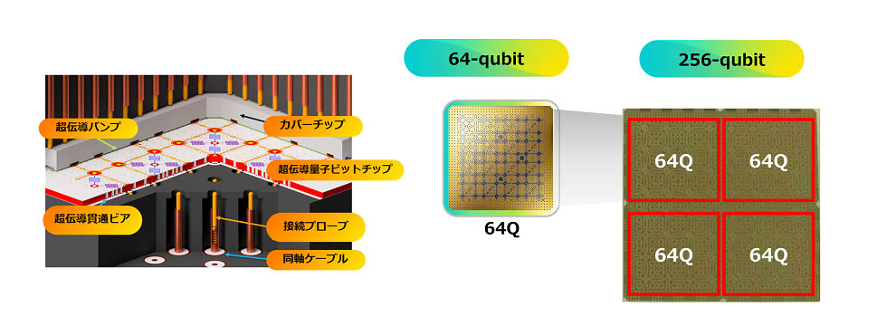 3次元接続構造と256量子ビットまでの拡張性