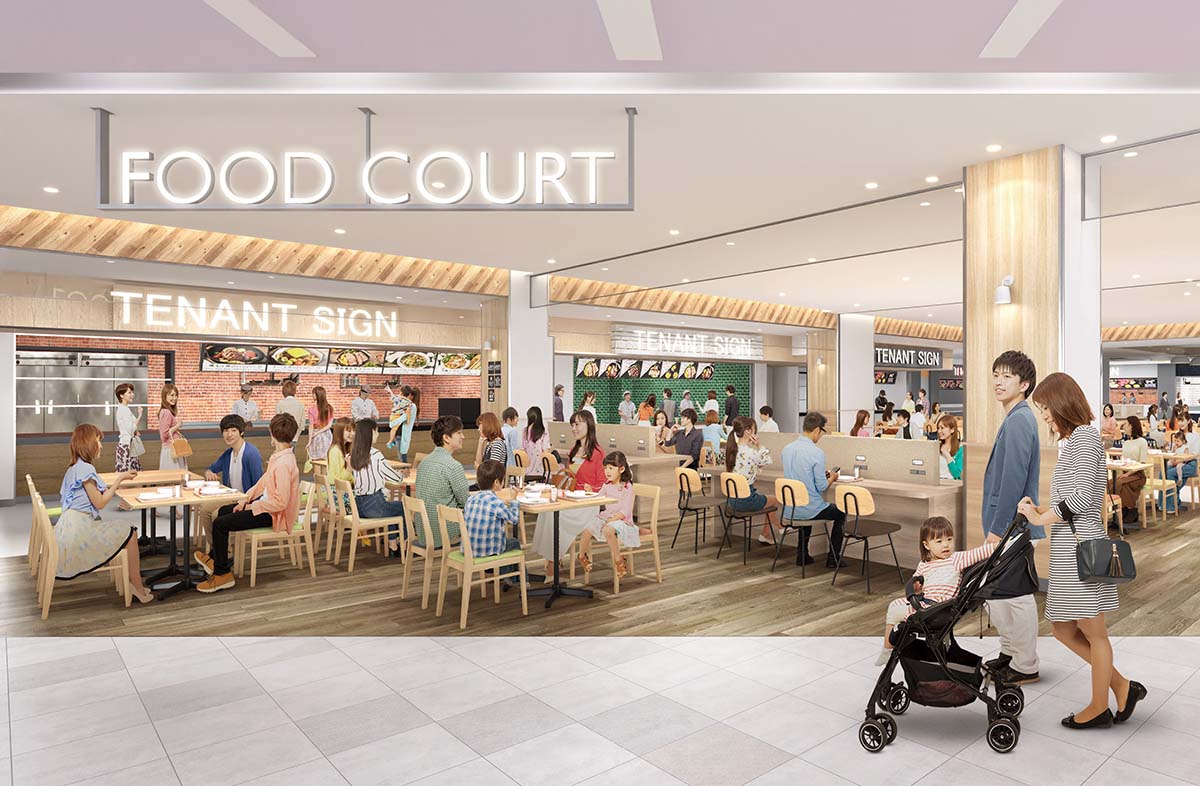 綾瀬エリア初となるフードコート