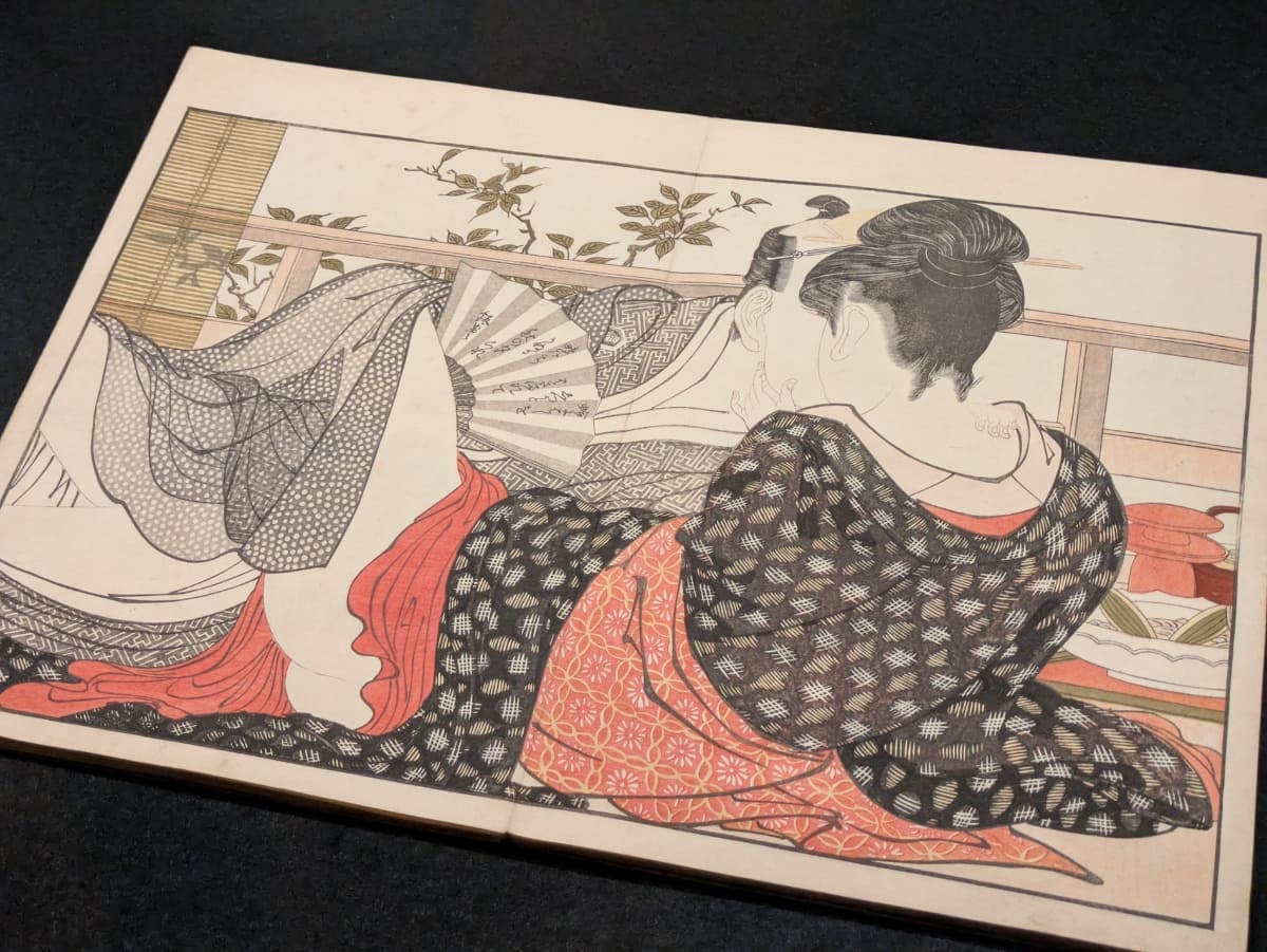 喜多川歌麿画《歌まくら》。天明8年(1788年)、東京・浦上蒼穹堂蔵