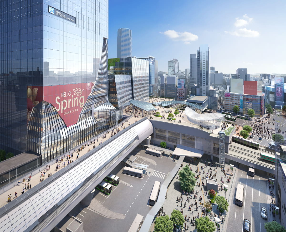 宮益坂交差点方面からの視点