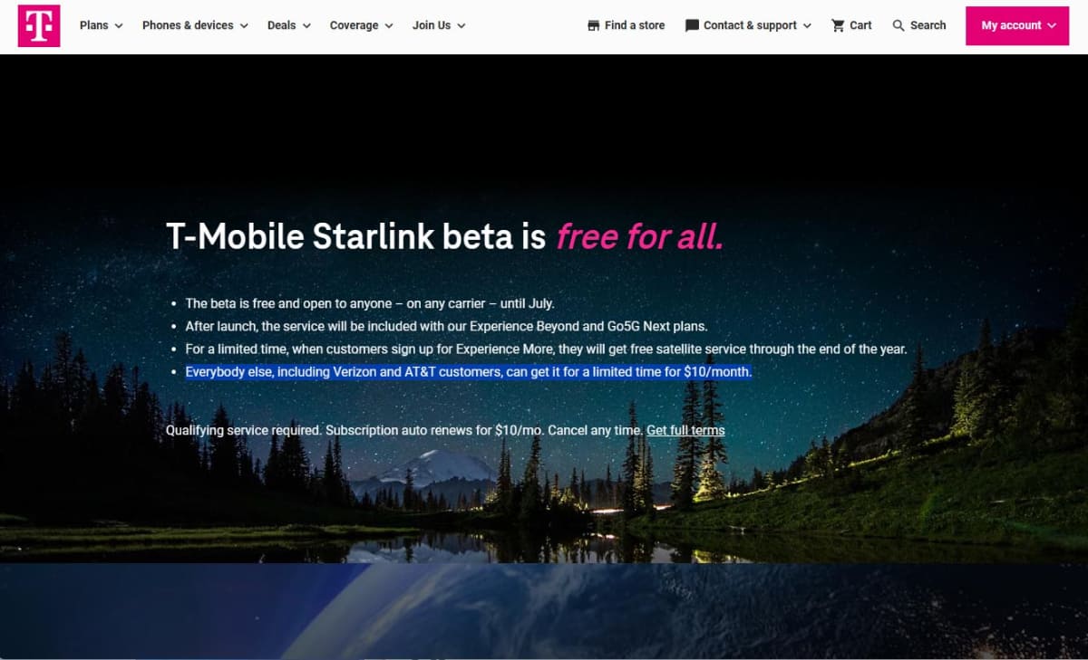 T-Mobileも現在、β版という形でサービスを提供中。他社ユーザーにも有料でサービスを行なっている