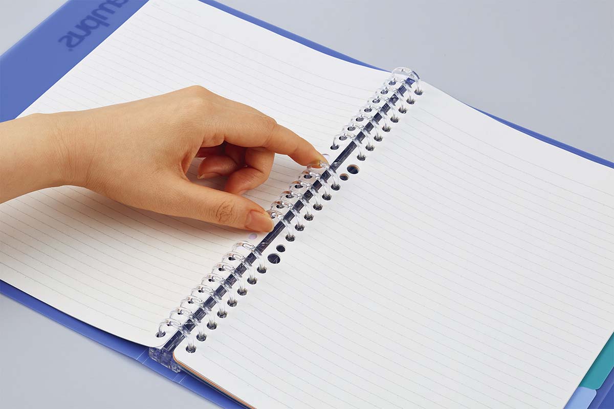 中央2つのリングをつまむだけですべてのリングが開く新構造