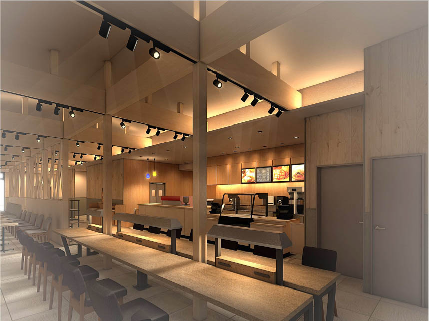 多摩産素材を使用した内装