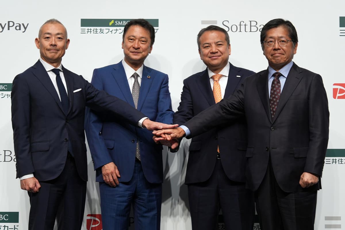 PayPay 中山 一郎CEO、ソフトバンク 宮川 潤一CEO、三井住友フィナンシャルグループ  中島 達三グループCEO、三井住友カード 大西 幸彦 CEO