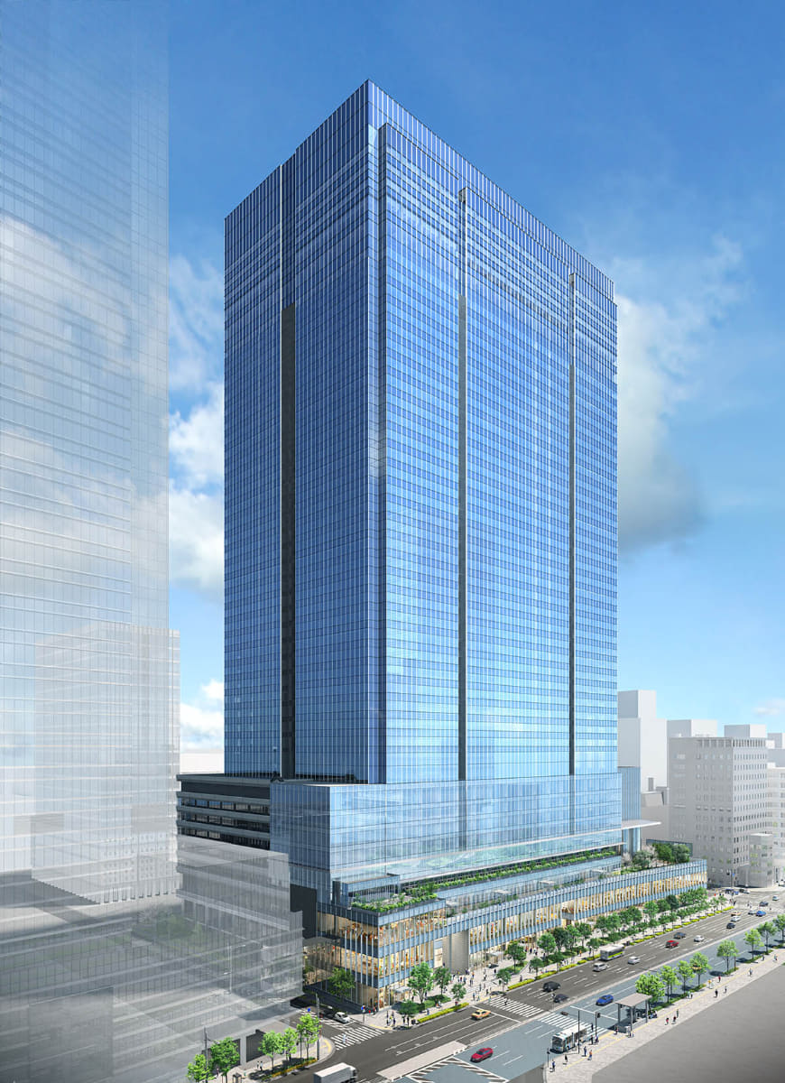 複合施設外観イメージパース(東京駅八重洲口側)