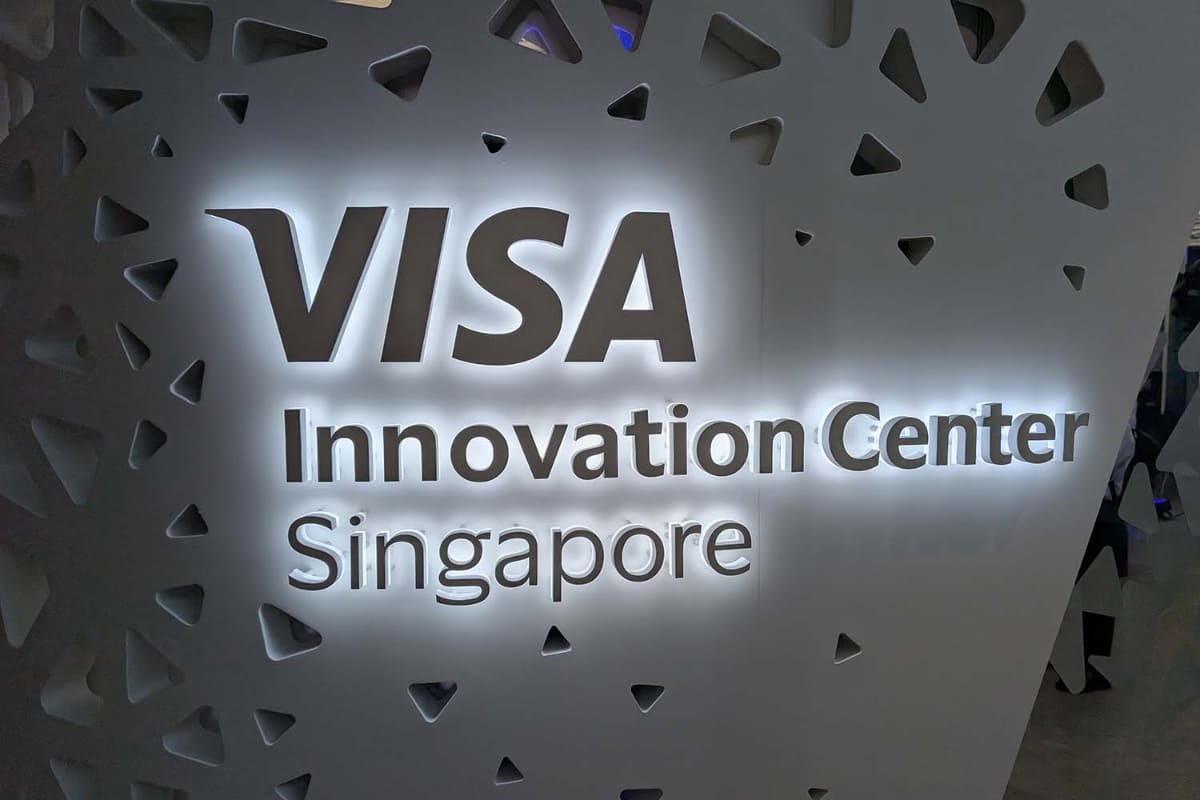 シンガポールのVisa APAC本社にある「Visa Innovation Center Singapore」。同社のパートナーなどを招き、コラボレーションやデモンストレーションを行なう場として機能している