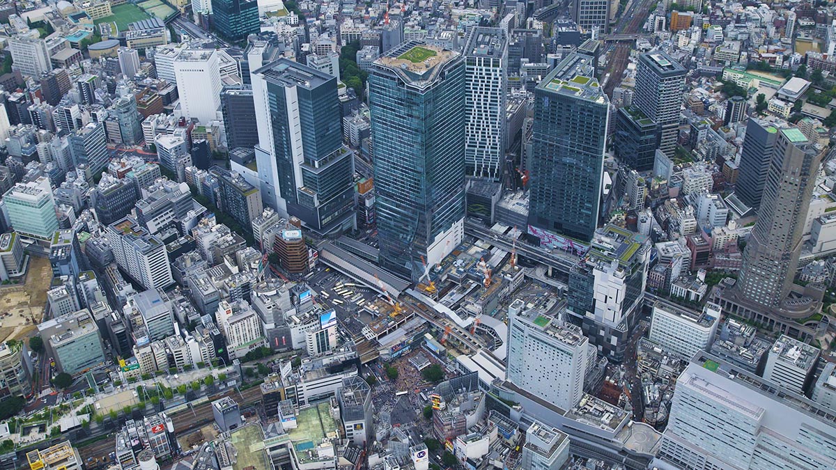 渋谷駅周辺航空写真(提供：東急・東急不動産/24年5月撮影）