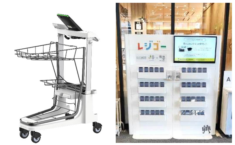 重量検知式カートと貸出用レジゴー携帯端末