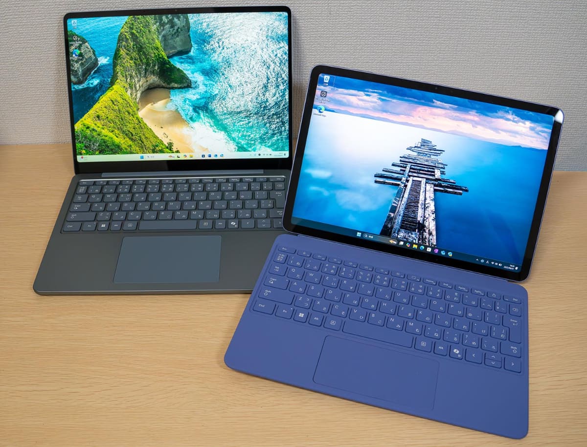 6月10日に発売される「Surface Laptop 13インチ」(左)と「Surface Pro 12インチ」(右)