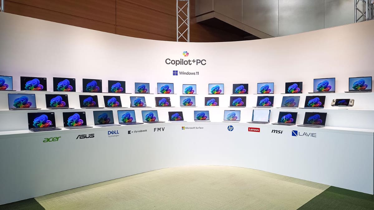 イベントには大量のCopilot+ PCが並んだ