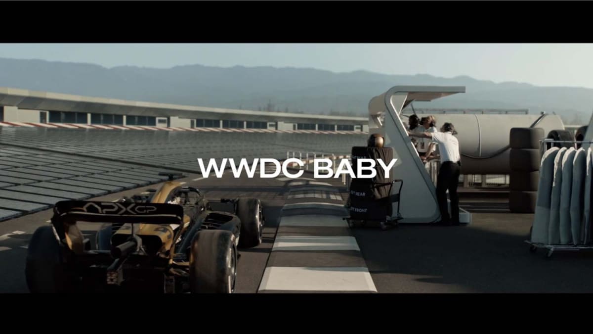 Appleが制作に関わった映画「F1」をモチーフにした動画でスタート