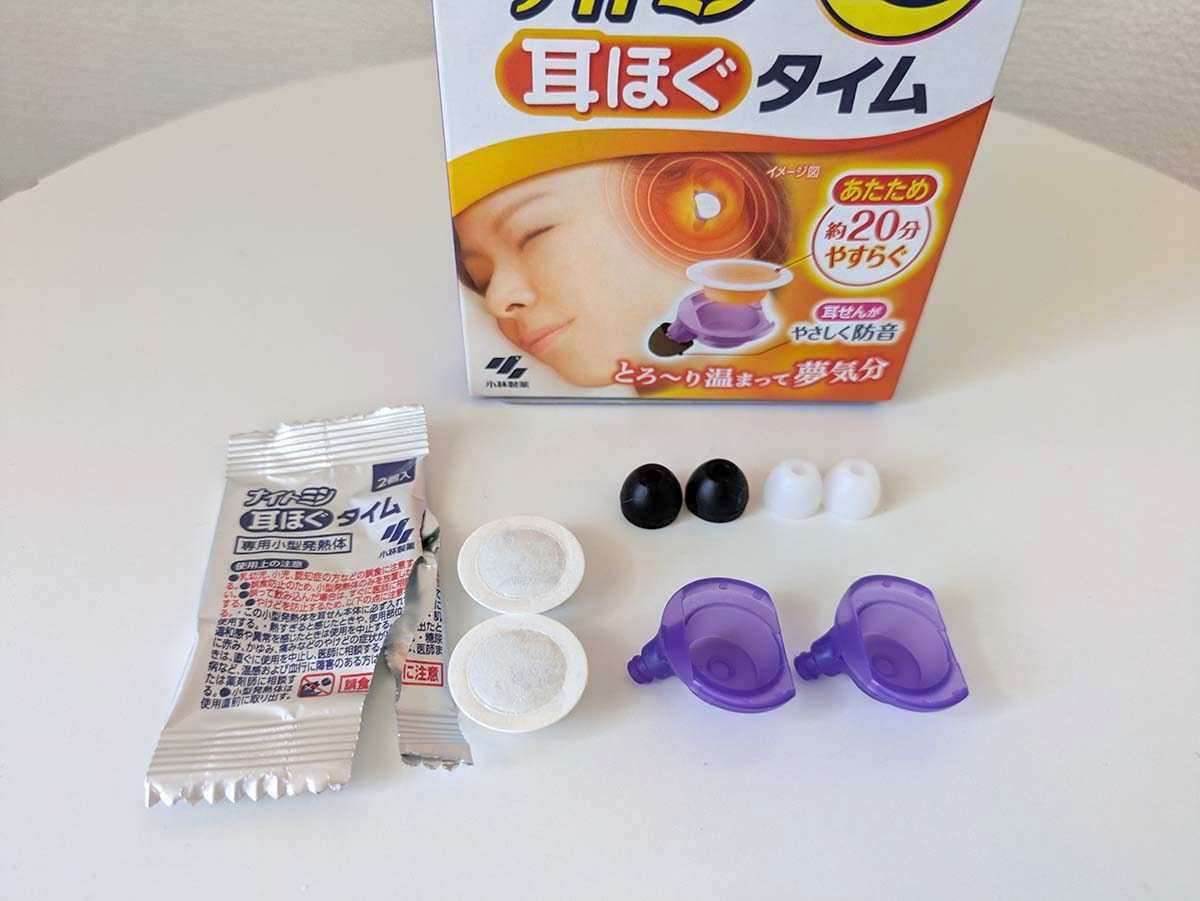 「ナイトミン耳ほぐタイム」はイヤーピース1個と発熱体5個がセットになっています