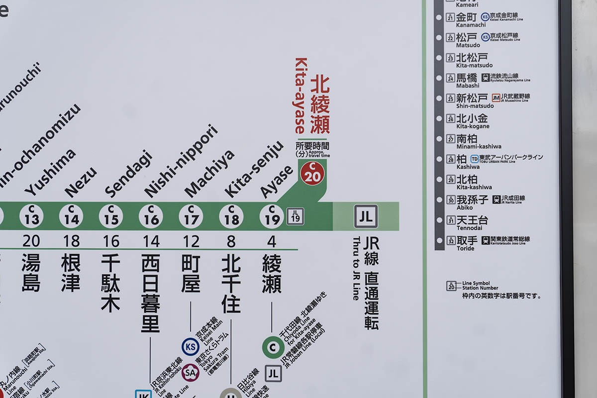 千代田線路線図