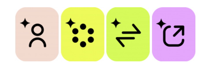 左から、「Credit」「Ecosystem Contribution」「Direct Contribution」「Open」