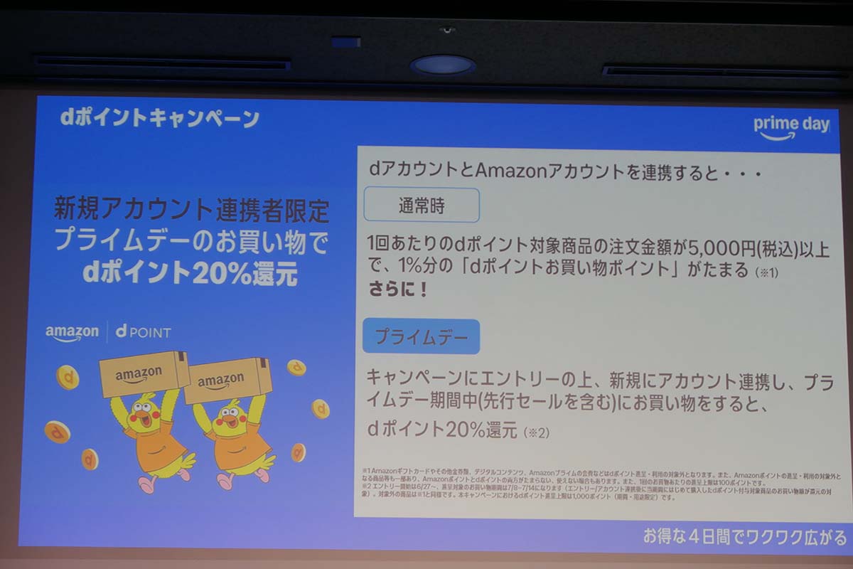 dポイント20%還元