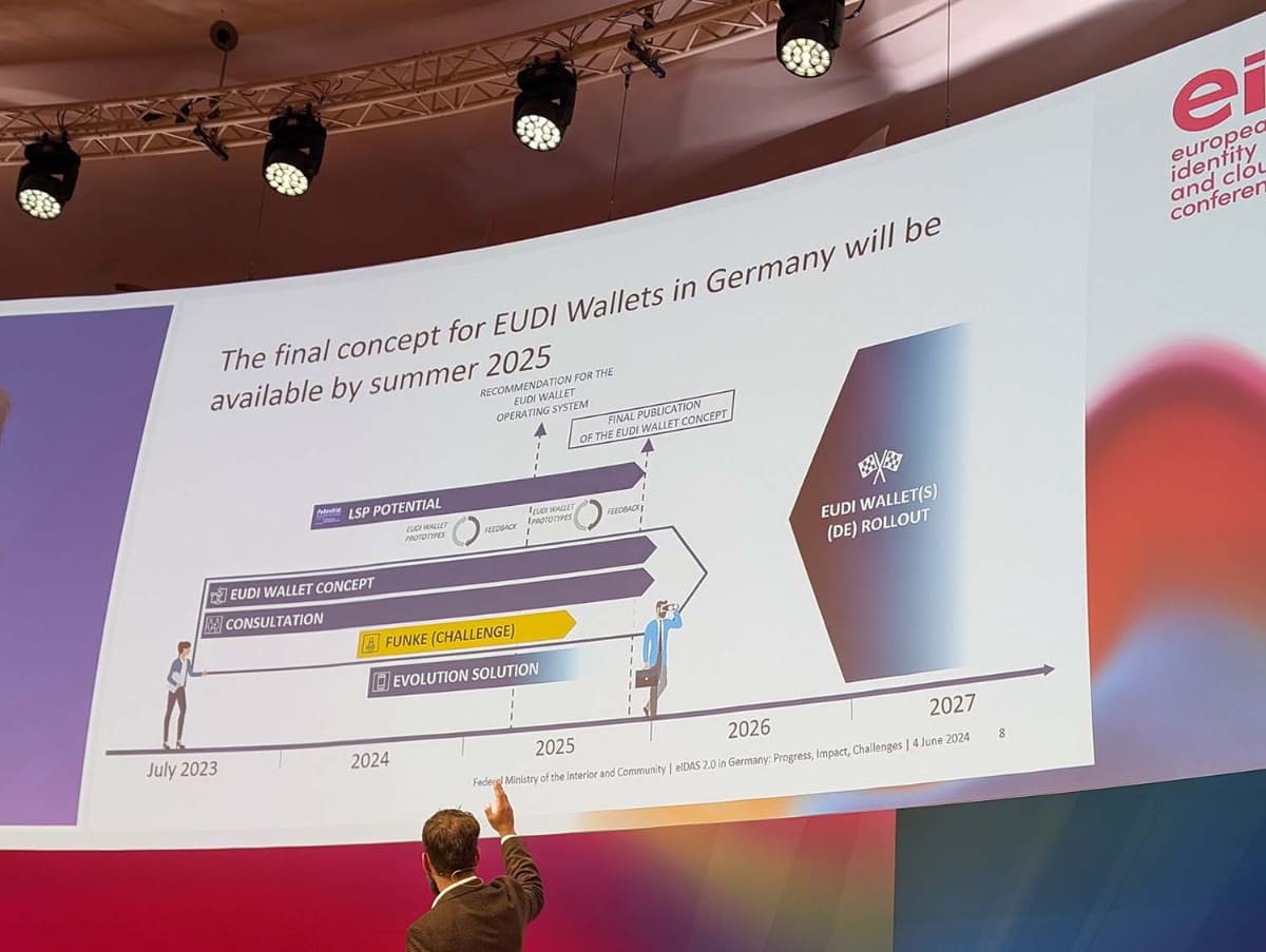 EUDIWのドイツでの事例。プロトタイプの「FUNKE」のプロジェクトが進行中。2024年6月にドイツのベルリンで開催されたEIC 2024にて