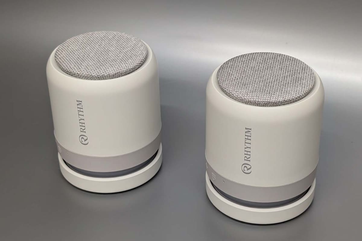 左右2台のスピーカーでワンセットという構成。防水防塵性能はIP67相当