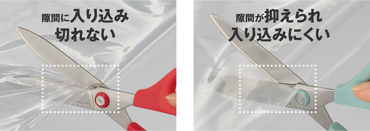 (左)傾斜インサートなしの場合、(右)傾斜インサートありの場合