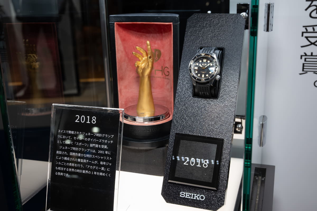2018年、1968ダイバーの復刻モデル「SBEX007」が、ジュネーブ時計グランプリにて、セイコーのダイバーズウォッチ初の「スポーツ部門」賞を受賞