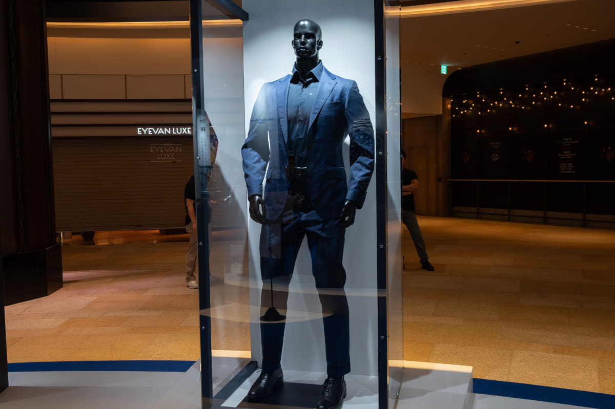 大谷翔平選手が着用したスーツの展示