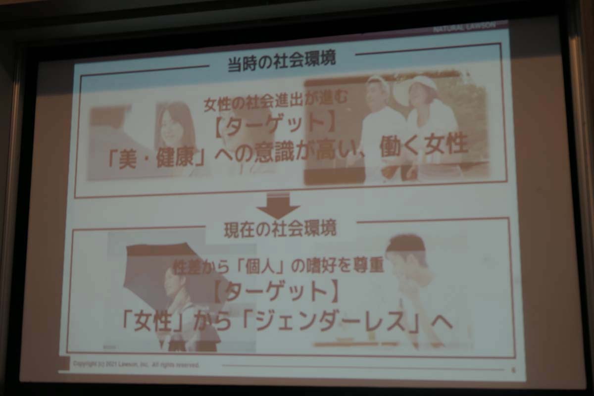 リブランディングでは、ターゲットの性差を問わず個人の嗜好を尊重し、「美と健康」を大切にするすべての人に訴求する