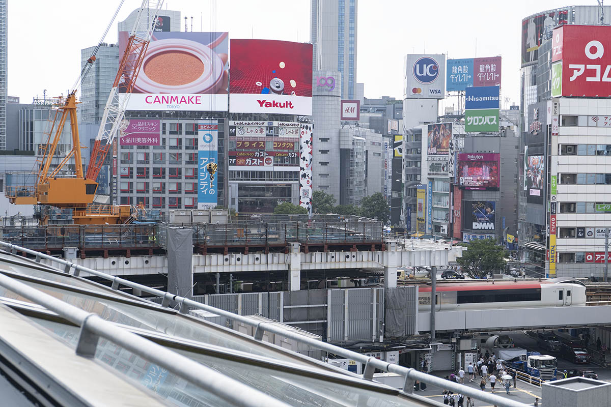 渋谷駅工事の様子