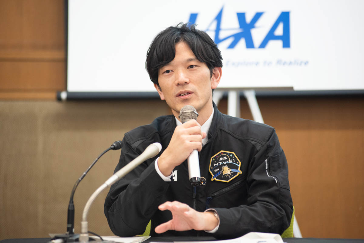 JAXA HTV-Xプロジェクトチームの若月孝夫ファンクションマネージャ(撮影:小林伸)