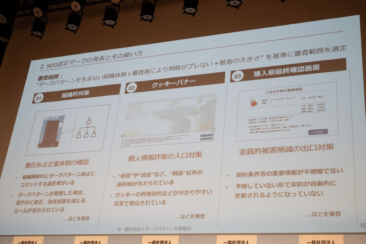 当初の3つの審査範囲