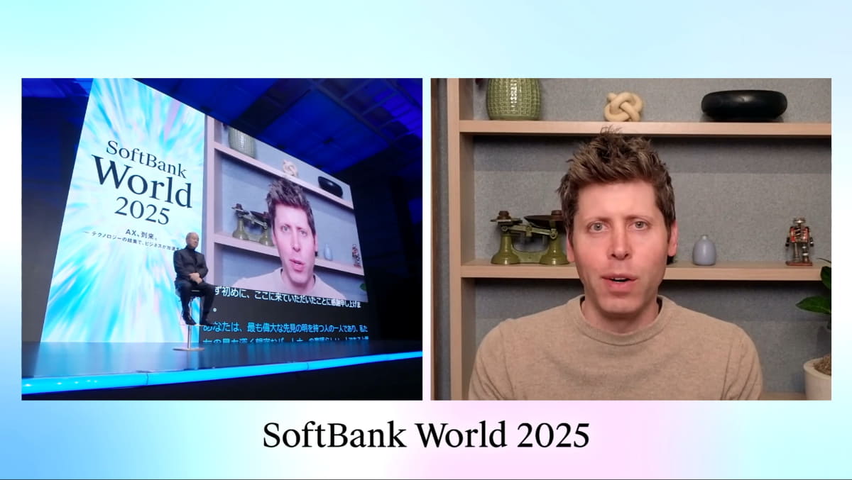 前半にはOpenAI CEOのサム・アルトマン氏とも対談。AIの進化を語り合った