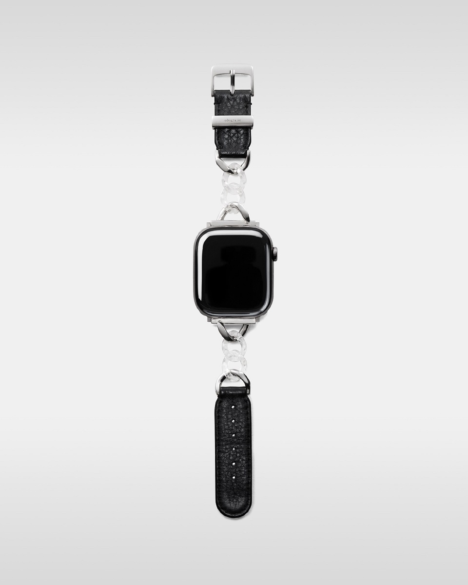 レザーハイブリッドチェーンバンド トランスペアレント for Apple Watch