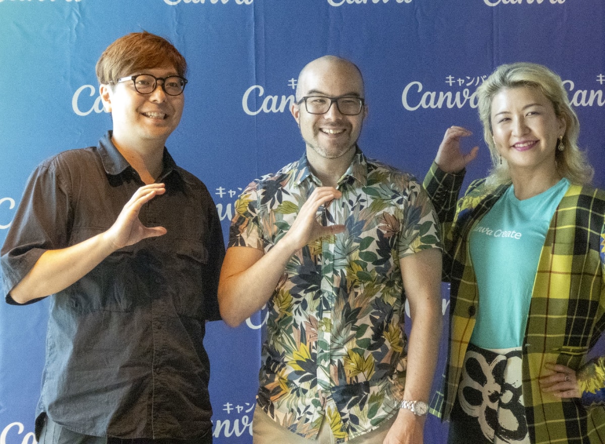 左から、日本法人 カントリーマネージャー高橋敦志氏、共同創業者 キャメロン・アダムス氏、日本法人 コミュニティリード KT氏