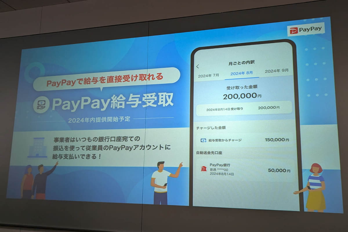 昨年8月に開催されたPayPay給与払いの説明会でのスライド