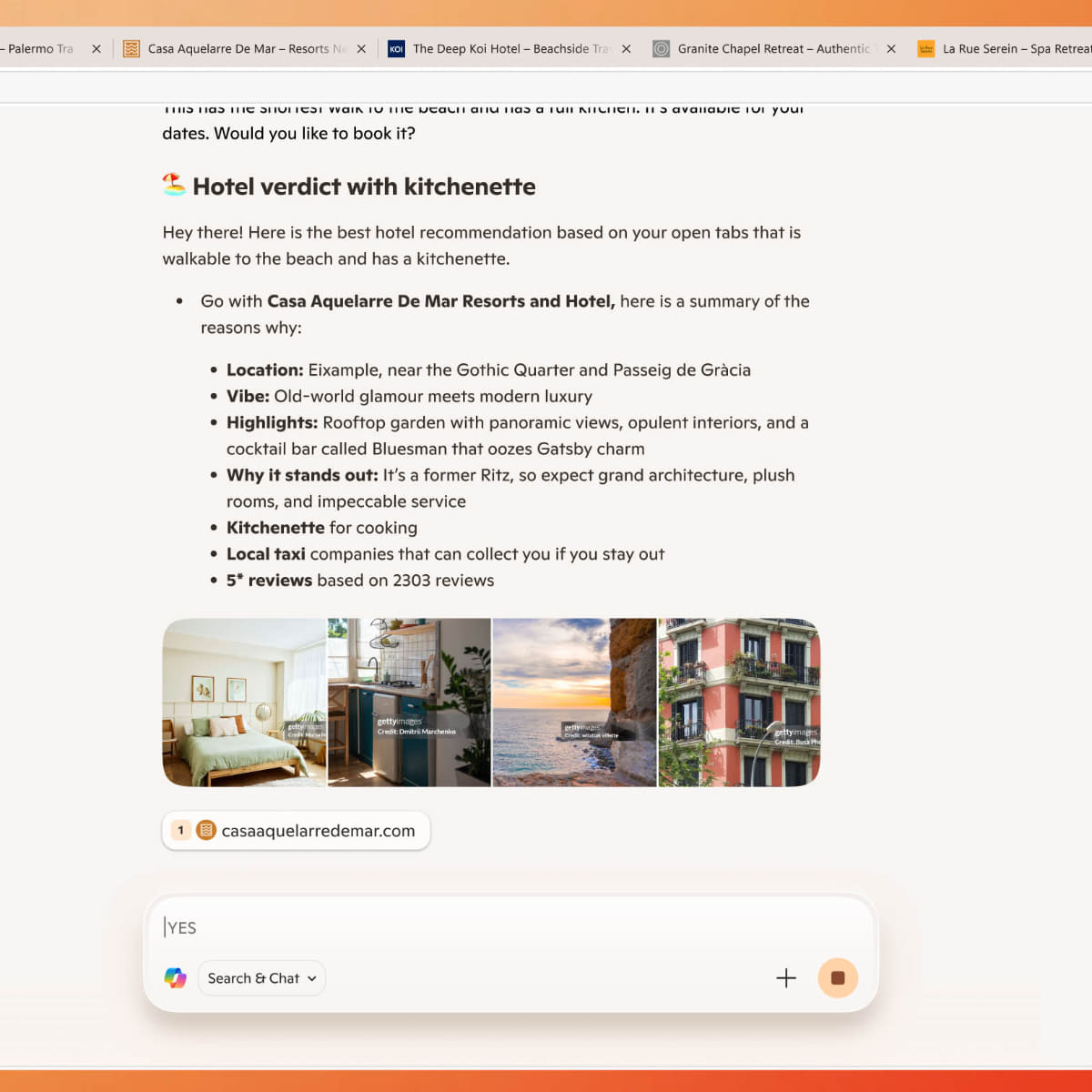 複数のタブの情報を加味して、1つのタブの中でCopilotとともに内容を吟味