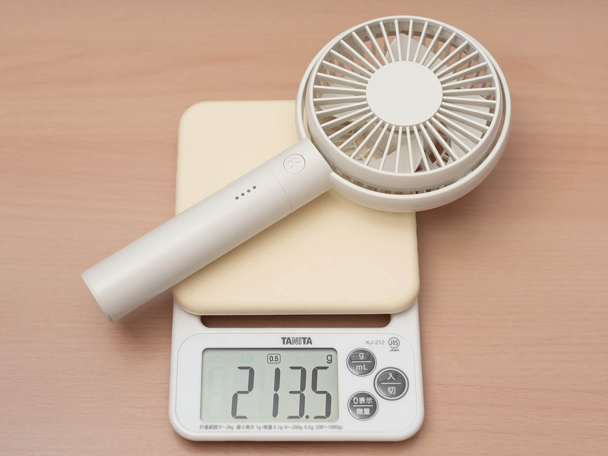 実測重量は213.5gでした