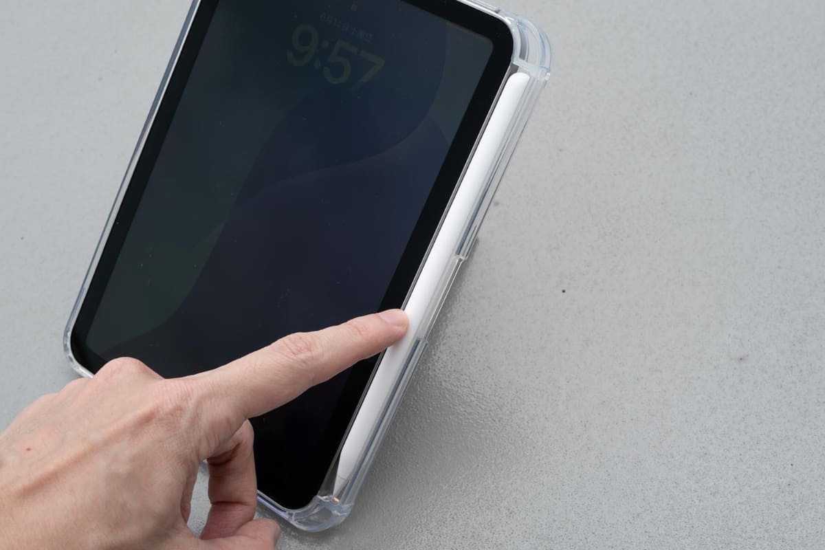 Apple Pencil Proを取り付けたところ。