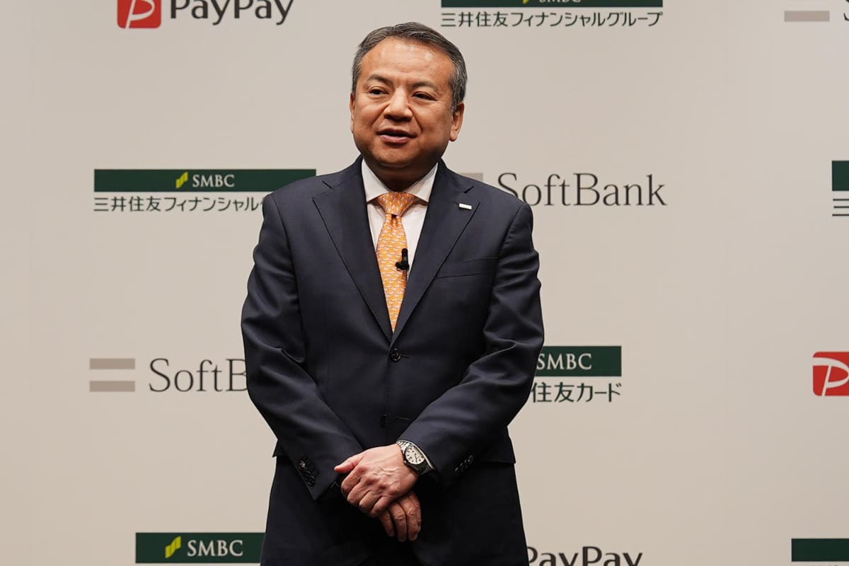 三井住友フィナンシャルグループ 中島 達グループCEO(5月のSMBCグループ/ソフトバンク包括提携会見から)