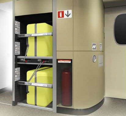 デッキ部の荷物置場