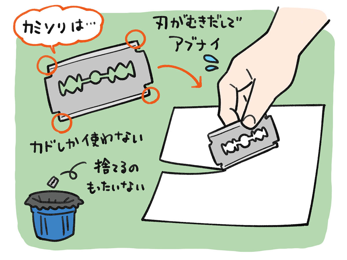 カミソリの刃は危険だし無駄も多い