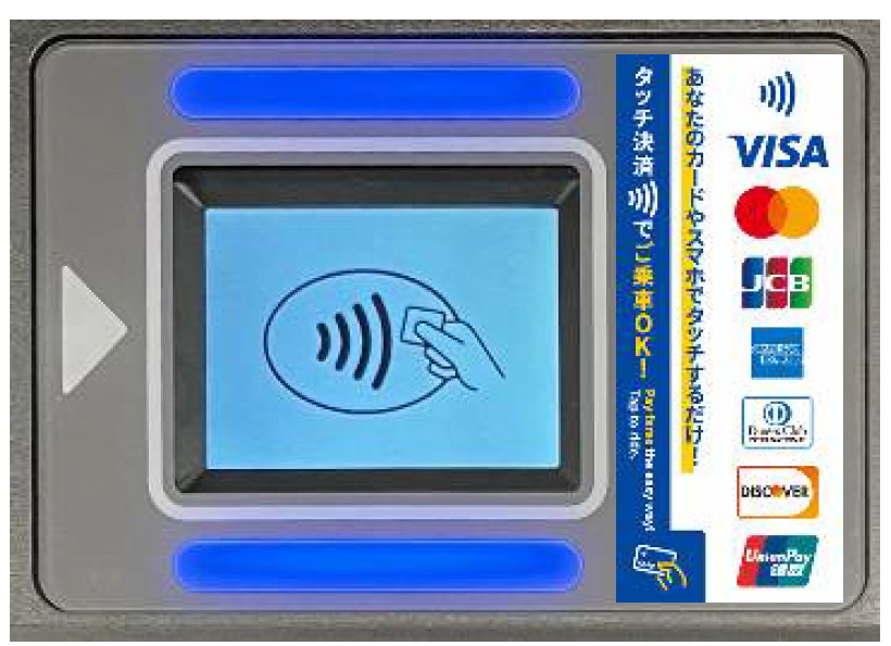 タッチ決済のリーダー部分