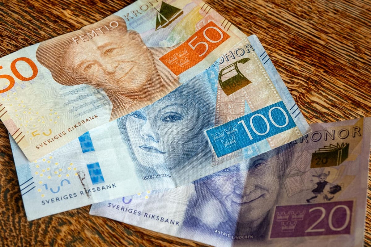 スウェーデンの通貨クローネ。キャッシュレスオンリーの店もありますが、現金が使えないというのはさすがに少ないはずです