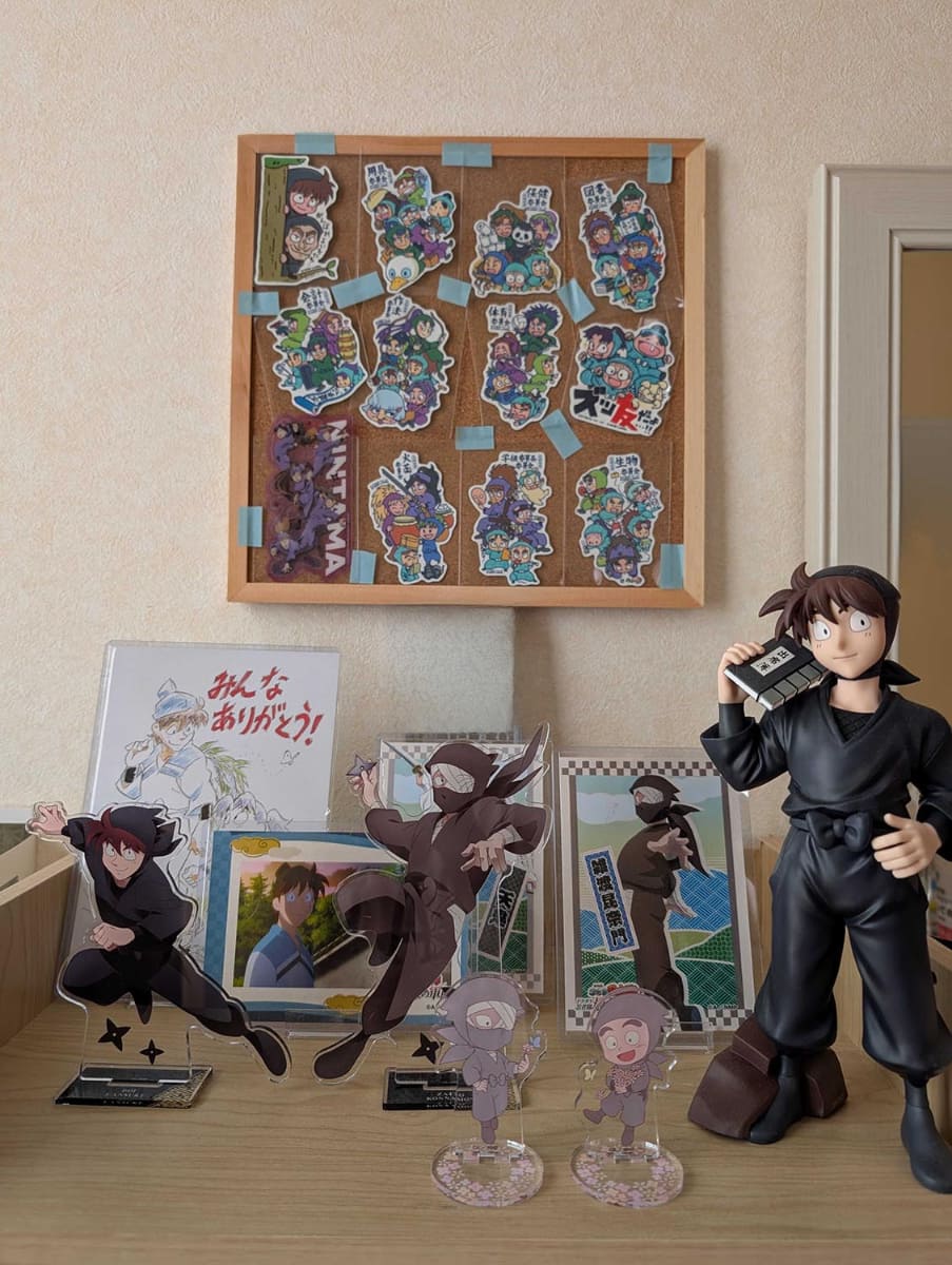グッズが豊富で棚が足りなくなってきました。忍たまは「同級生」、「同室」、「委員会」、とキャラクター同士が様々な相関関係にあるためどんどん深みにはまっていく恐ろしいコンテンツ