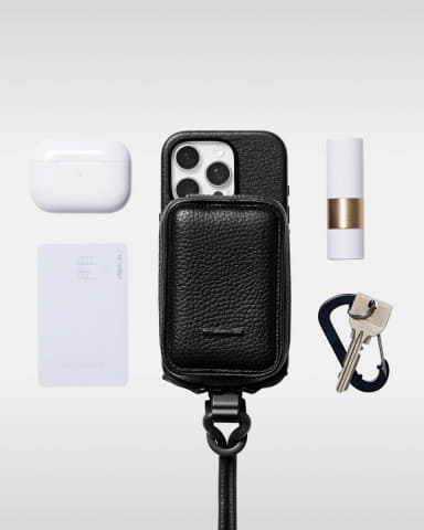 objects.io マイクロバッグ iPhone15用ケースセット 美しく、快適な移動を可能に。ウェアラブルなiPhoneケース