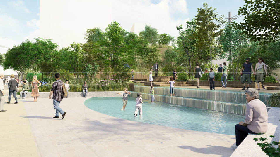 高低差を活かした浅瀬