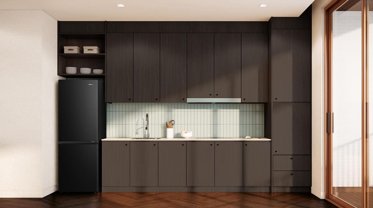 奥行きの省スペースが特徴「HR-K230KB(ブラック)」