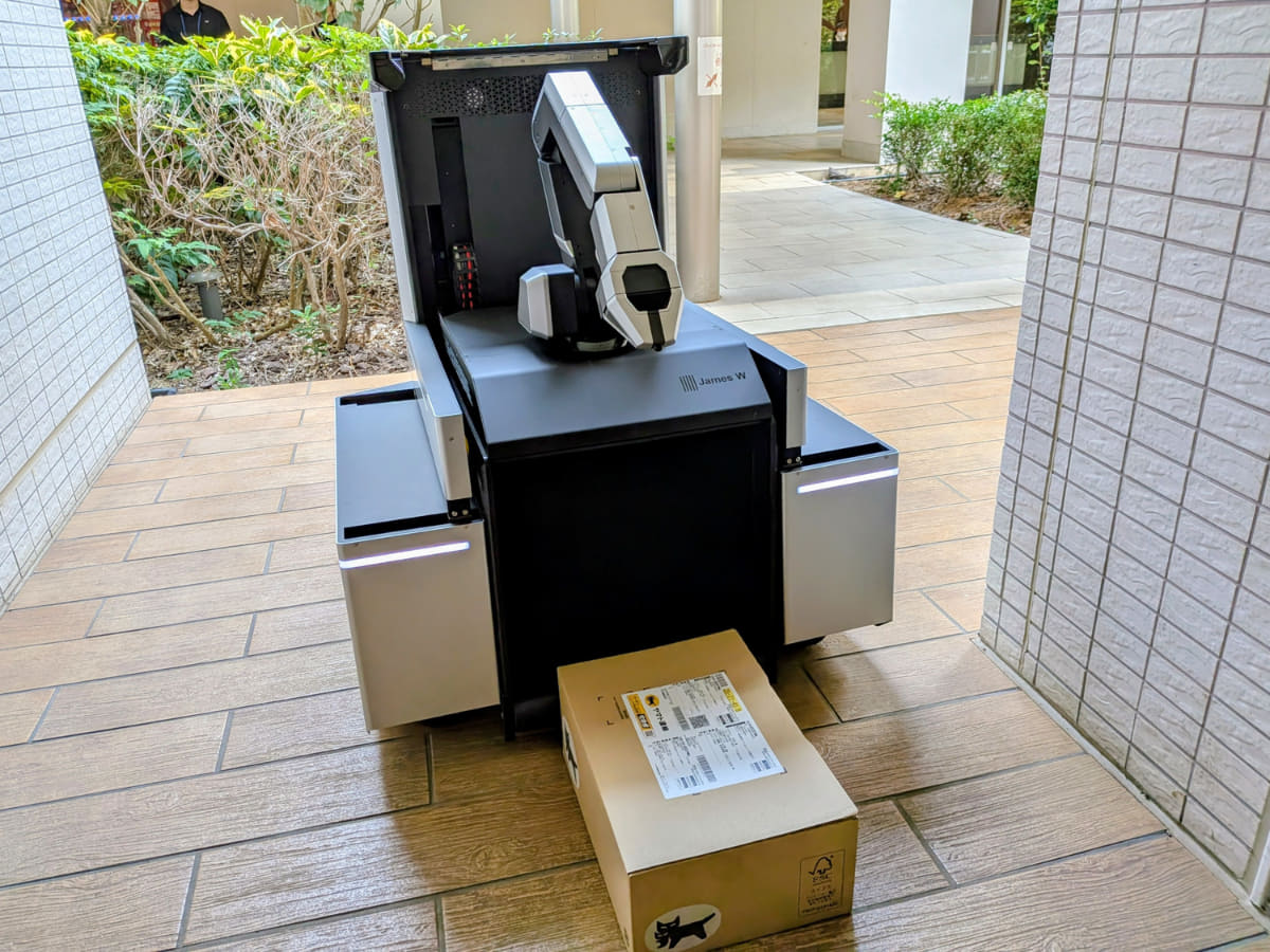 James Wによる置き配の様子