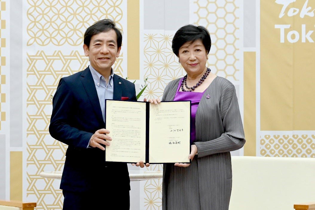 NTT東日本 澁谷直樹社長と東京都 小池百合子知事