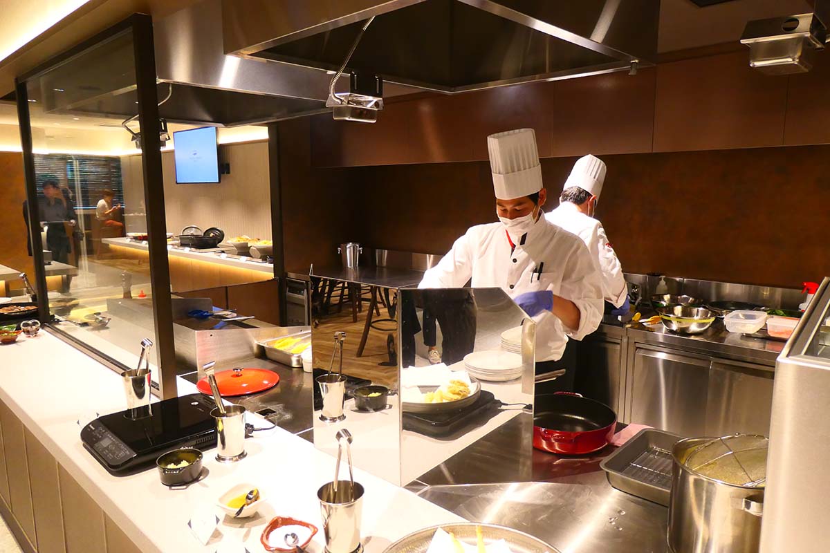 ライブキッチンを備える