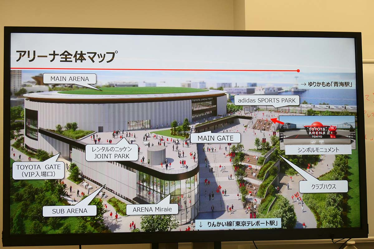 メインアリーナのほか、サブアリーナ、ジョイントパーク、スポーツパーク、アルバルク東京オフィス、アルバルク東京練習場などで構成